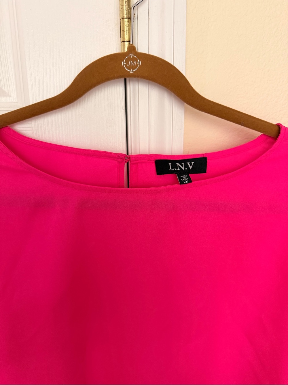 Bright Fuchsia Ruffle-Sleeve Blouse - Picture 4 of 4